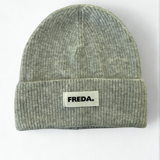 FREDA. Beanie Hat Grey Marl